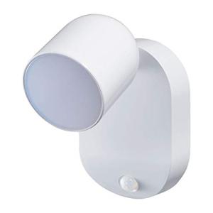 エルパ (ELPA) LEDセンサー付ライト (白色/電池式/防雨) 人感センサー/マグネット/ネジ止め可能/モード切替 (PM-L751W)