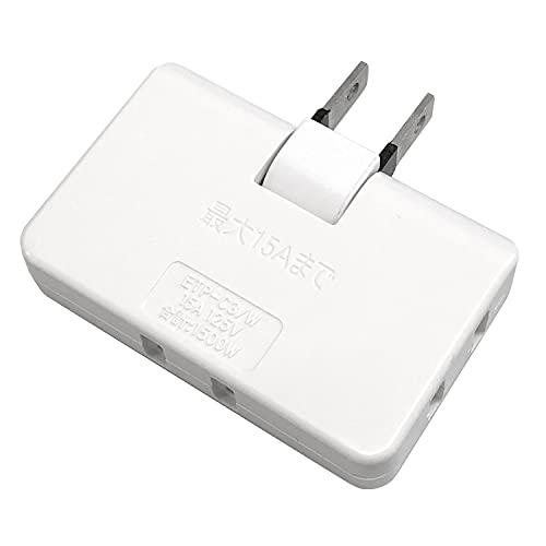 F-FACTORY 電源タップ スナップタップ コーナータップ(3個口) スウィングプラグ ホワイト...