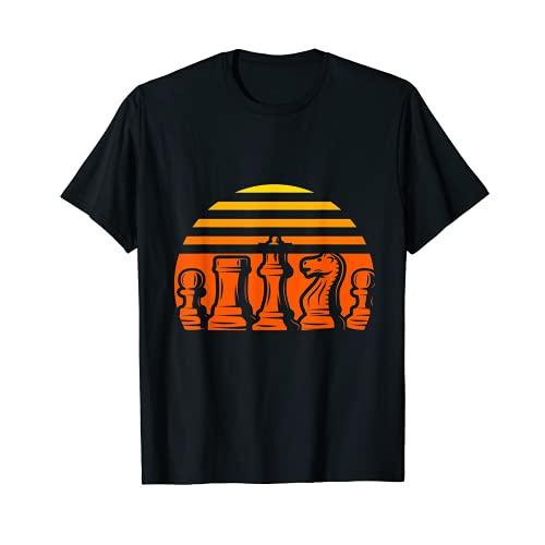 レトロなチェス駒 ヴィンテージ チェックメイト グランドマスター プレーヤー Tシャツ