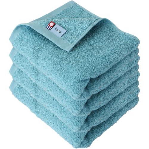 imaa(アイマ) 今治タオル 認定 フェイスタオル 4枚セット ふわふわ 薄手 吸水速乾 日本製 ...
