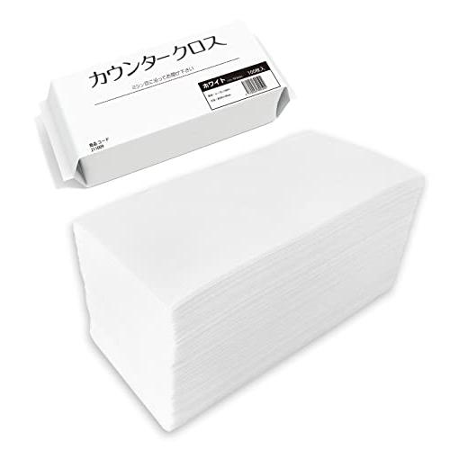 カウンタークロス 100枚入 ホワイト 30x60cm 使い捨て 不織布 ふきん 繰り返し使える 業...