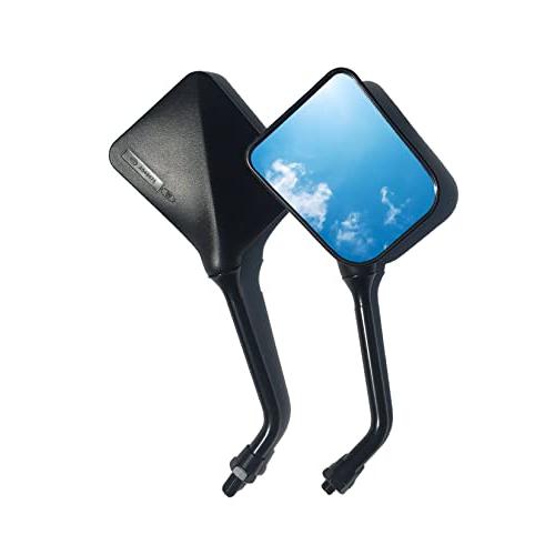 Archnote バイク ミラー 10mm 左右 セット スクエア ブラック 黒 旧車 カスタム 汎...