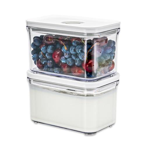 VAKUEN プレミアム真空保存容器 ショート2個セット バルブで便利開閉 BPAフリー 100%漏...