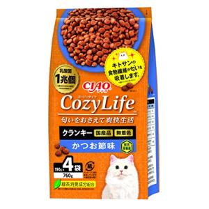 CIAO (チャオ) Cozy Life (コージーライフ) クランキー かつお節味 190g×4袋｜tamari-do