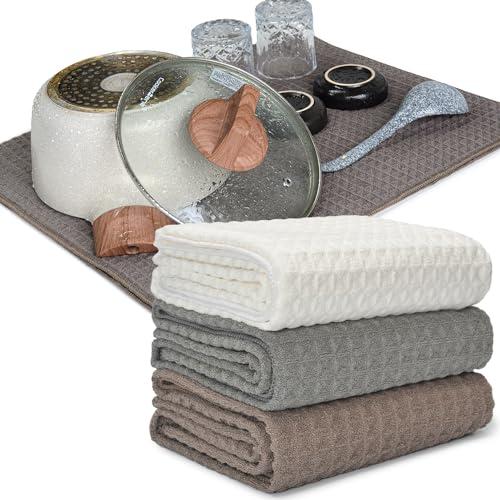 KYOSAMA 水切りタオル ティータオル 大判80*50cm 吸水 速乾 クロス 食器/お皿/ 鍋...