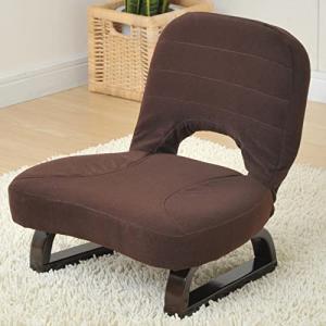 山善  座椅子 コンパクト 座敷用椅子 あぐら座椅子 幅46cm 折りたたみ こたつ用 完成品 ダークブラウン AGR-45(DBR)｜tamari-do