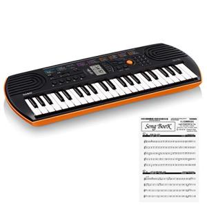 CASIO(カシオ) 44ミニ鍵盤 電子キーボード SA-76 ブラック&オレンジ｜tamari-do