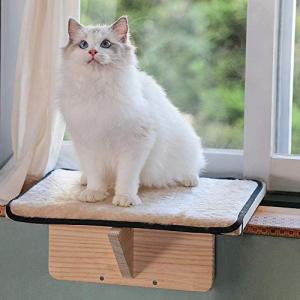 Petsfit 猫用ウィンドウベッド 猫 窓 ハンモック 猫窓用ベッド キャットソファー ウインドウベッド マット付き 取り付けタイプ 外れにく｜tamari-do