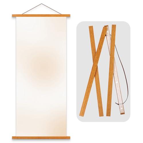 Ywlake 手ぬぐいタペストリー棒マグネット 幅80cm ポスターハンガー B3 木製ポスターフレ...