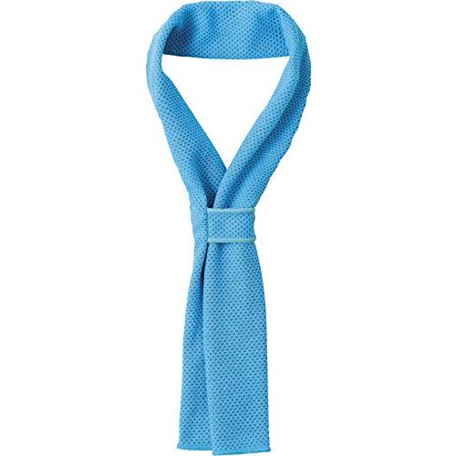 コジット ひんやりグッズ ブルー 長さ80cm 猛暑対策タオル 冷感 気化冷却 消臭 抗菌