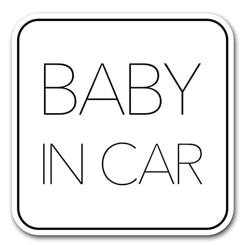 ベビーインカー マグネット シンプルデザイン Baby in car 赤ちゃん乗っています Baby...