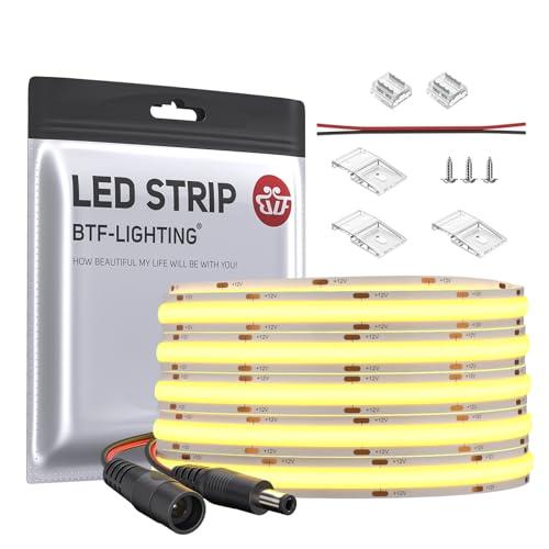 BTF-LIGHTING FCOB COB LEDテープライト 高密度 フレキシブル LEDテープラ...