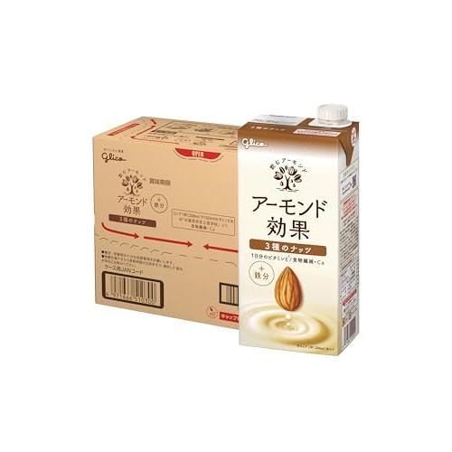 アーモンド 3種のナッツ 1000ml×6本 江崎グリコ 常温保存可能 ビタミンE 食物繊維 鉄分 ...
