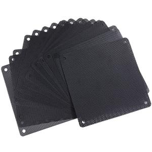ルボナリエ パソコン用ダストフィルター PCケース ホコリ除け メッシュフィルター ケースファン スロットカバー (ブラック 12 x 12cm