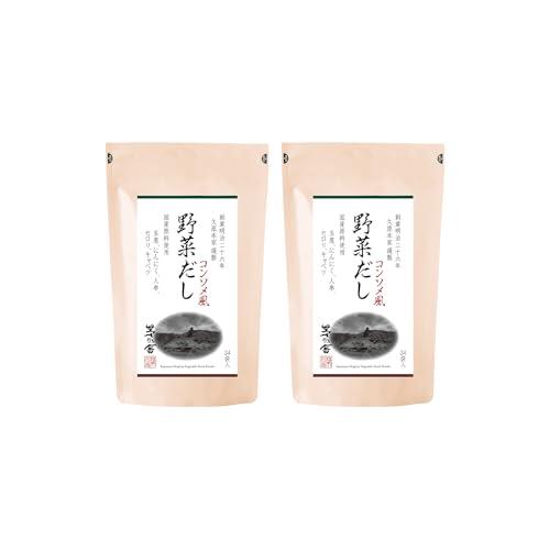 久原本家 茅乃舎 野菜だし 8g×24袋入2個パックコンソメ風味 だしパック 出汁 博多 洋風だし ...