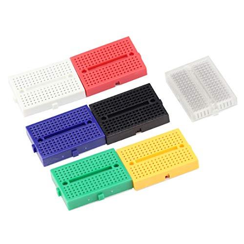 VKLSVAN 7個 170タイポイントブレッドボードセット、無はんだプロトタイプ7色PCBミニブレ...