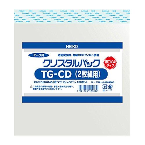 シモジマ ヘイコー 透明袋 OPP 04TG-CD(2枚組) 100枚入 006769900