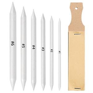 LIANHATA 擦筆 さっぴつ 7個セット 6サイズ ＃1＃2＃3＃4＃5＃6 両頭タイプ 描画ツール 美術 画材 スケッチ デッサン イラス