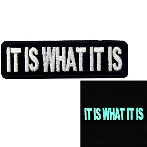 It Is What It Is それが現実さ 暗闇で光るアイロン/縫い付け刺しゅうワッペン