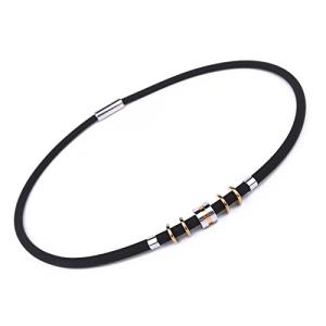 AIMEIS ネックレス シリコン ゲルマニウム 磁気ジョイント 静電気除去 ネックレス 静電気除去グッズ 静電気防止 ステンレス ファッション