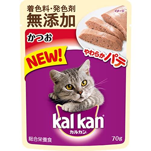 カルカン パウチ やわらかパテ かつお 着色料・発色剤 無添加 70g×16袋(まとめ買い) キャッ...