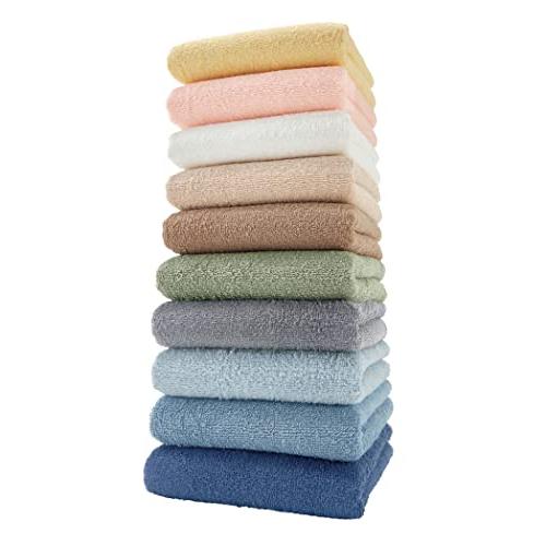 Kosugizen フェイスタオル お徳用カラータオル 10色各1枚入 34×80cm 乾きやすい薄...