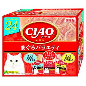 CIAO (チャオ) 猫用 CIAOパウチ まぐろバラエティ 40g×24袋｜tamari-do