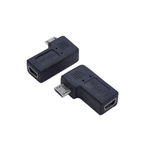 変換名人 変換プラグ USB mini5pin→microUSB 左L型 USBM5-MCLLF