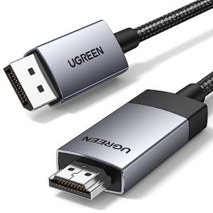 UGREEN DisplayPort-HDMI 変換ケーブル アクティブ【4K@60Hz 2K@14...