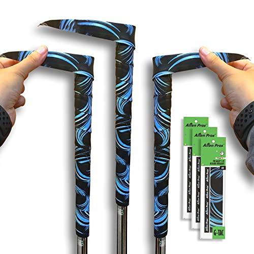 Alien Pros ゴルフラッピングテープ（3個セット）青い波 - 革新的なゴルフクラブグリップソ...