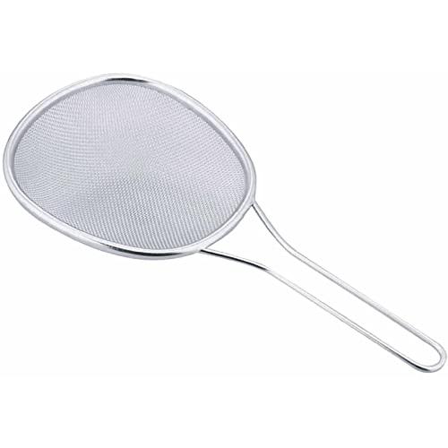 下村企販 湯切りもできる すくいザル 日本製 食洗機対応 鍋側面に沿う楕円形状 野菜・麺類を一度に水...