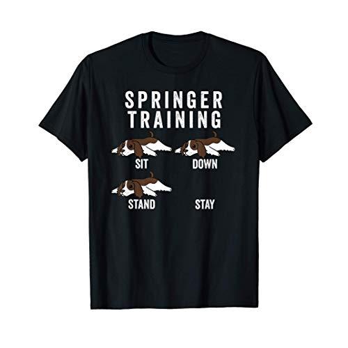 イングリッシュ・スプリンガー・スパニエルトレーニング犬 Tシャツ