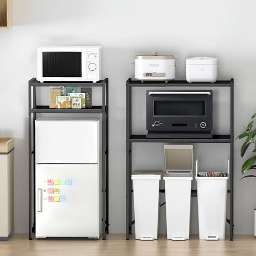 横幅伸縮60〜80cmゴミ箱上ラック 高さ125cm YDH レンジラック レンジ台 キッチンラック...