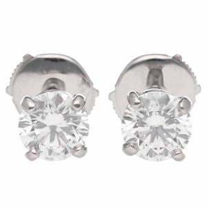 BVLGARI ブルガリ ダイヤモンド(0.77ct E-VS2/0.78ct E-VS2) ローマ アモール イヤリング 750 K18 WG ホワイトゴールド スタッズピアス｜tamariya78