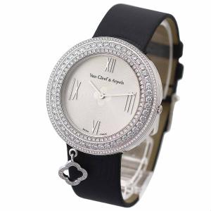 VanCleef&Arpels ヴァンクリーフ&アーペル チャームウォッチMサイズ アルハンブラ 3重Dベゼル  時計 38mm K18 WG  SWISS｜tamariya78