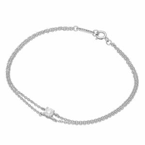 TIFFANY&Co. ティファニー 1Pダイヤモンド ソリティア ブレスレット 16.5cm PT950 プラチナ｜tamariya78