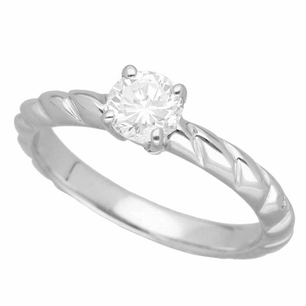 CHAUMET ダイヤ(D0.41ct D-VVS2) トルサード シンプル ソリテール リング P...