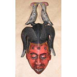 アフリカ マリ バンバラ族 チワラ マスク 仮面 No.305 木彫り