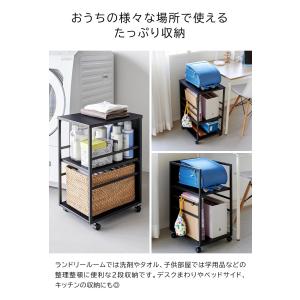 目隠しワゴン タワー スリム 天板付き 山崎実...の詳細画像5
