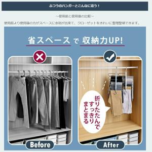 スラックスハンガー ズボン 6連 ステンレス ...の詳細画像2