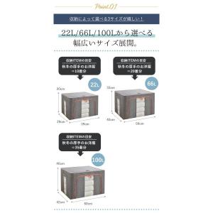 収納ボックス 大容量 100L コットンリネン...の詳細画像4
