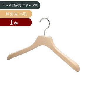木製ジャケットハンガー スーツ コート 中田工芸 102N-PC クリップ付