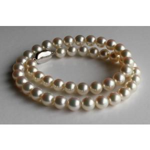 グレー ベビーパールネックレス 3-3.5mm 伊勢志摩産 アコヤ真珠