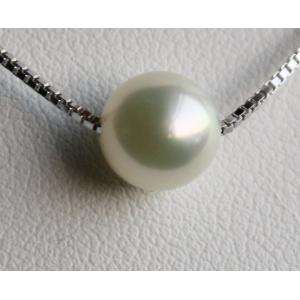 1粒パールスルーネックレス！アコヤ真珠 6.5-7mm 伊勢志摩産 あこや