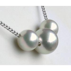 7-7.5mm ナチュラルパール一粒 ネックレス！ピンクゴールドチェーン