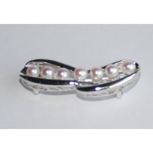 MIKIMOTO（ミキモト） 帯留め 真珠 パール 6.7~7.5mm K14 新品仕上げ 