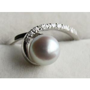 真珠 パール 指輪 リング 南洋白蝶真珠 14mm-15mm ホワイトカラー