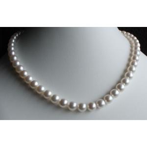 大珠 パールネックレス 8.5-9mm 花珠級 アコヤ真珠 伊勢志摩産 : 真珠