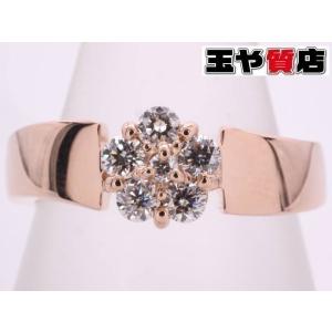 ポンテヴェキオ K18WG D0.12/0.19ct ダイヤ フラワー リング Ponte Vecchio（ポンテヴェキオ） 美品 ダイヤ0.19ct フラワー