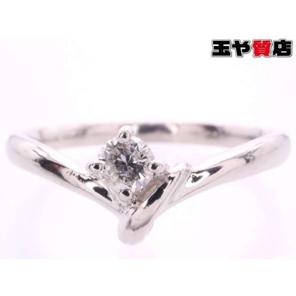 クレージュ ダイヤ0.10ct デザイン リング 11.5号 pt900 プラチナ